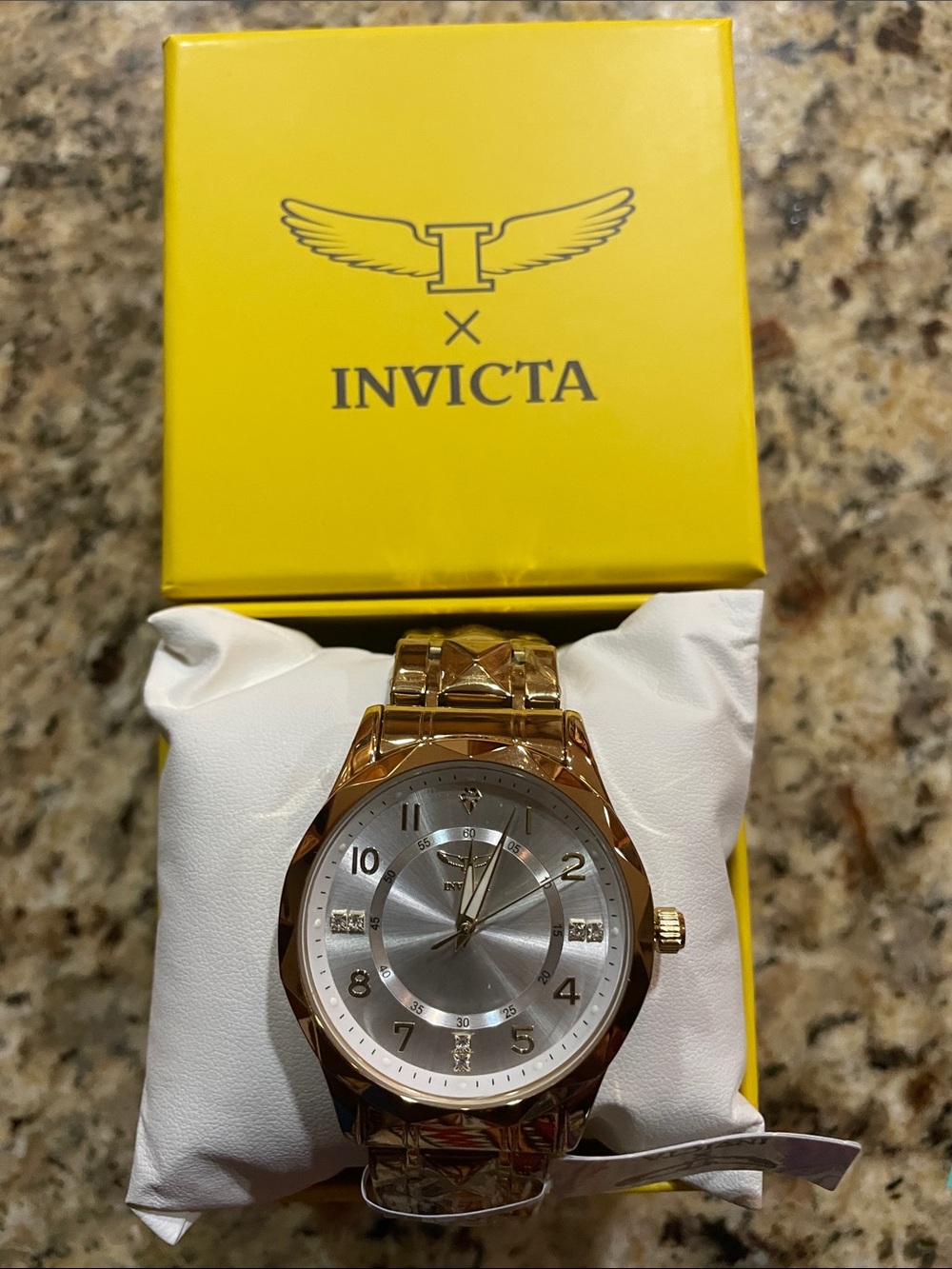 Invicta Specialty Gold-Tone Men's Watch with Silver Dial